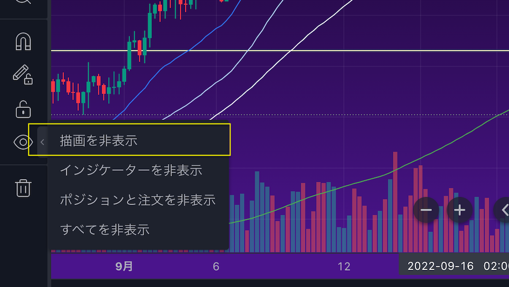 描写の表示・非表示